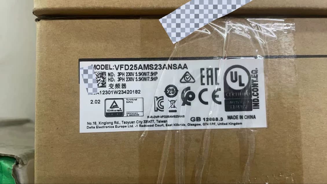100% zbrusu nový originální a originální Delta VFD25AMS23ANSAA 5,5KW třífázové 220V Frekvenční měniče Pohon Servo Motor