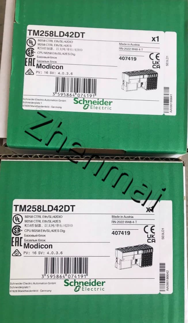 100% zbrusu nový, originální a originální Schneider TM258LD42DT Frekvenční měniče, jističe, stykače, ochranná zařízení