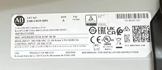 2198-C4075-ERS Kinetix 5300 ServoDrive, zcela nový a originální Rychlé dodání
