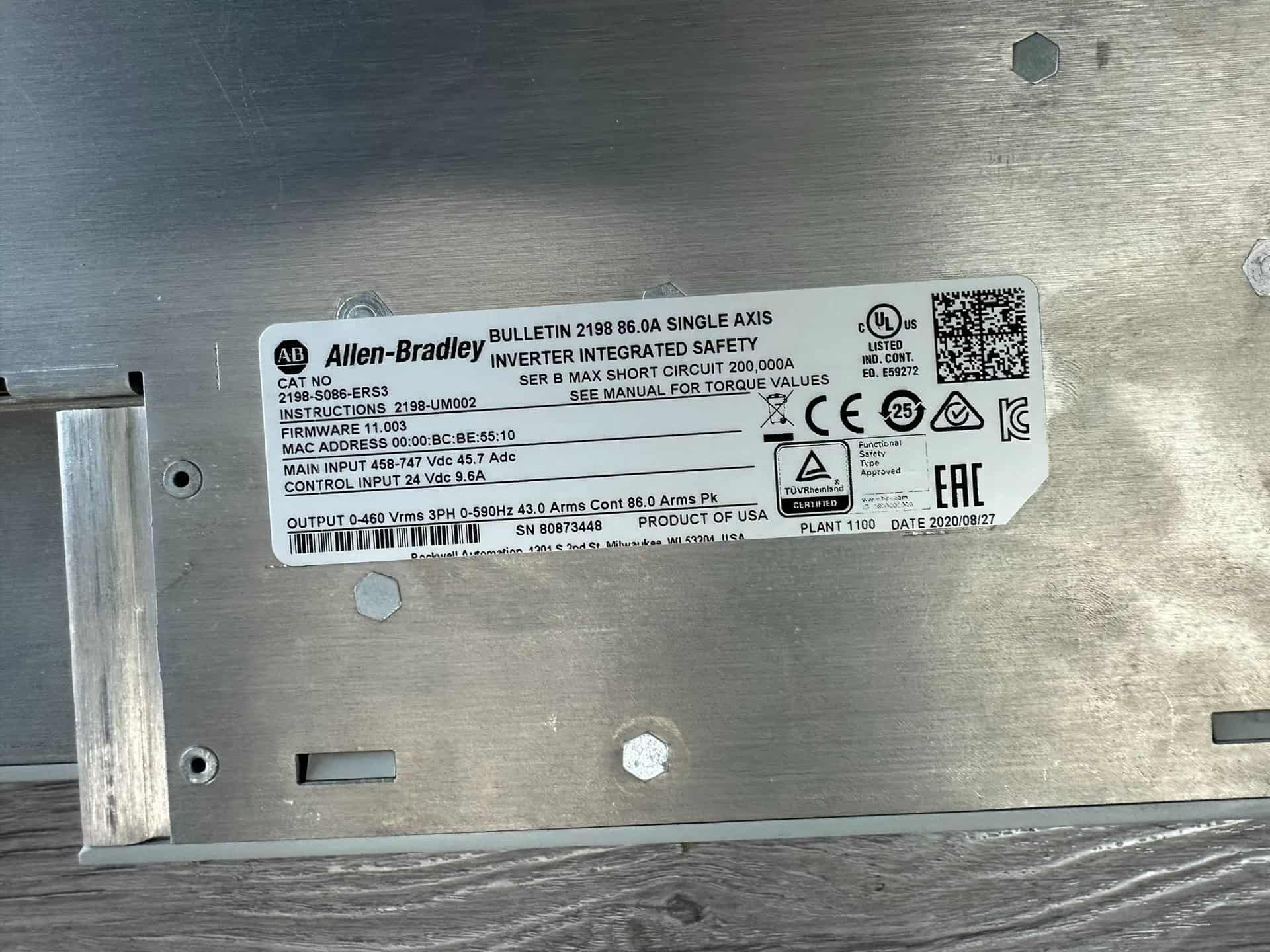 2198-S086-ERS3 Kinetix 5700 servo, zcela nové a originální
