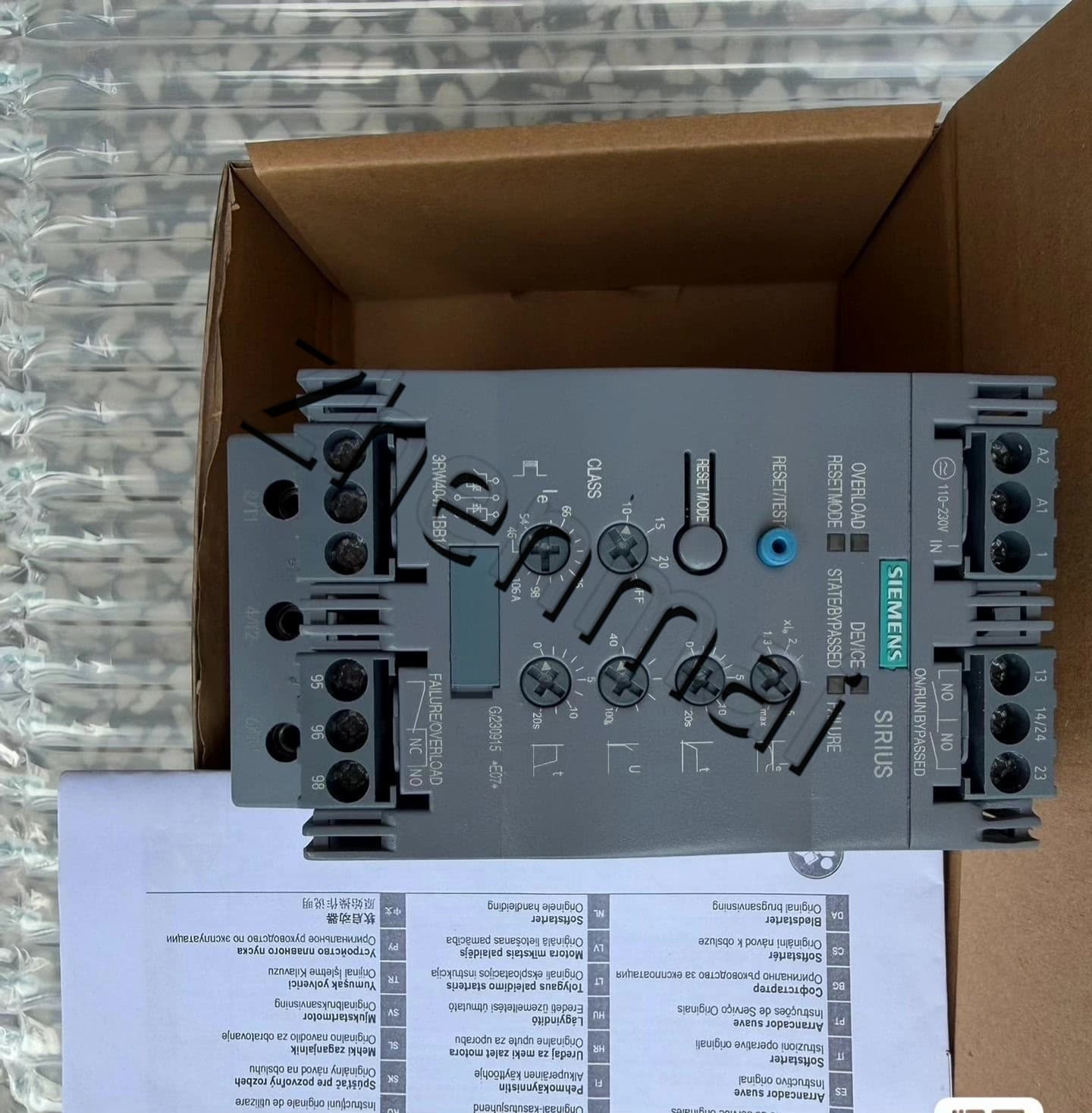 Zcela nový, originální, z výroby přímý softstartér Siemens 3RW4047-1BB14 SOFTSTARTER SIRIUS