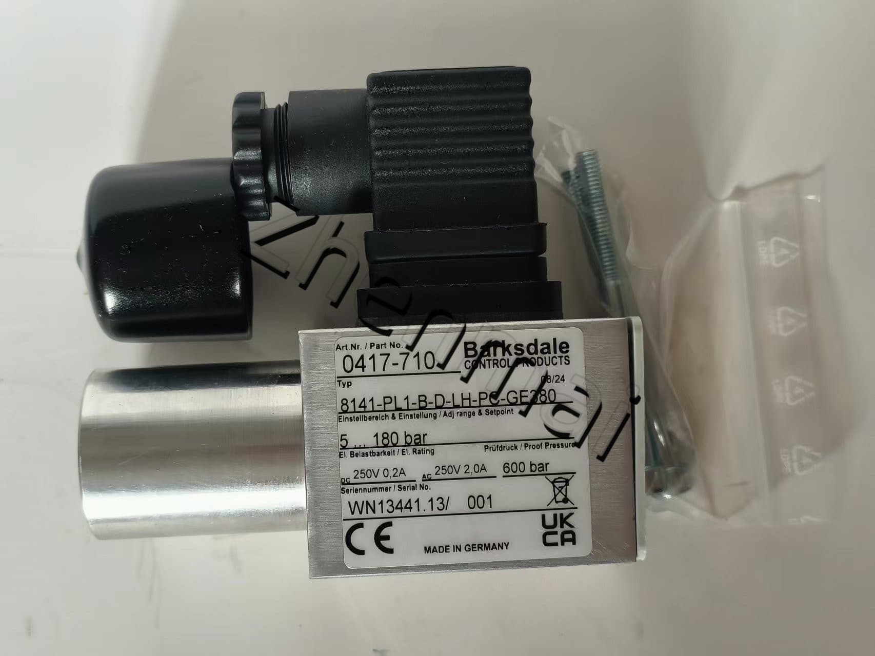 Zcela nový originální Barksdale 8141-PL1-B-D-LH-PC-GE380 0417-710Snímač tlaku Hladinový spínač Průtokový spínač Tlakový spínač Rychlé dodání