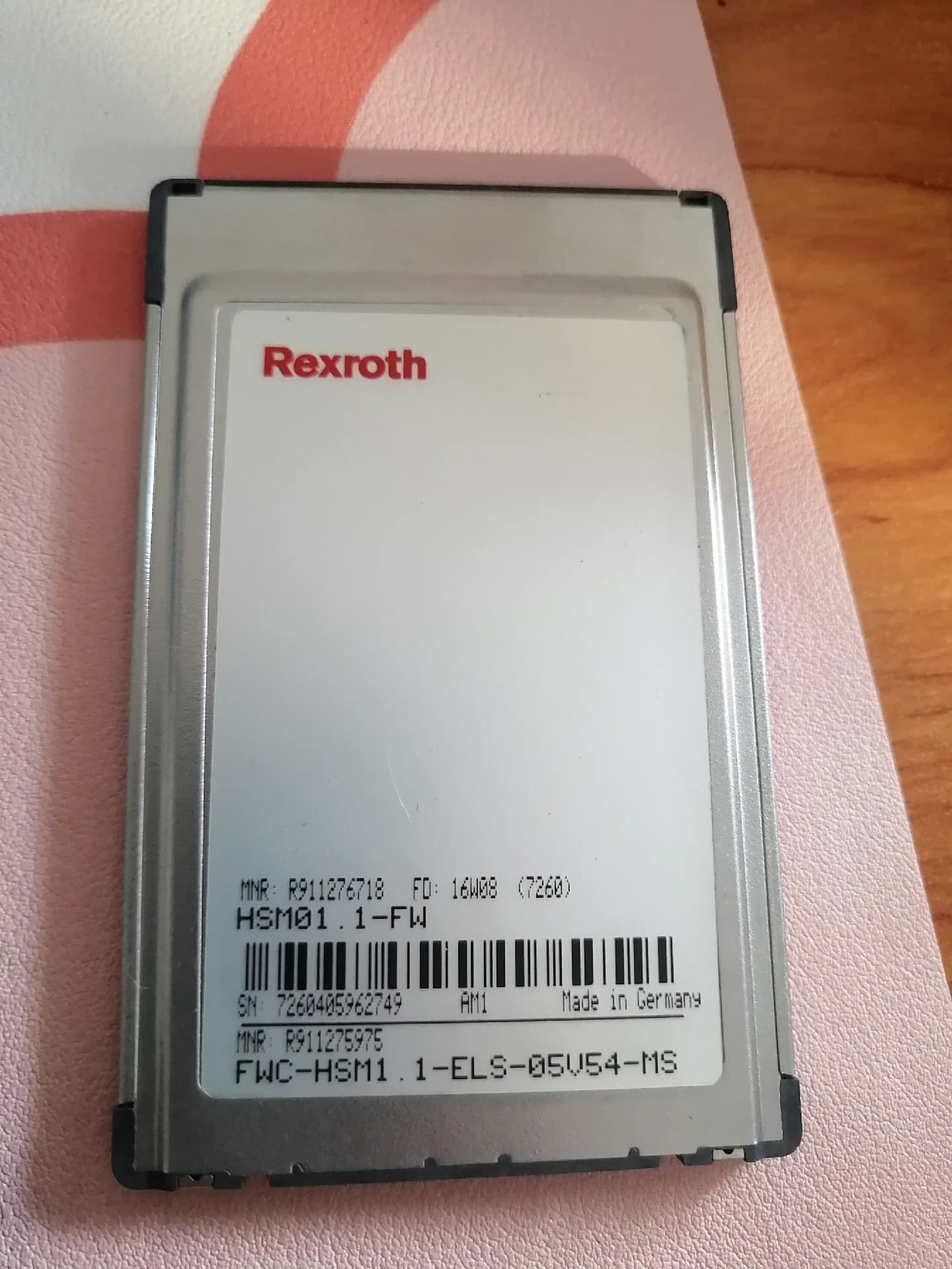 Zcela nová originální paměťová karta servopohonu Bosch Rexroth FWC-HSM1.1-ELS-05V54-MS Rychlá dodávka