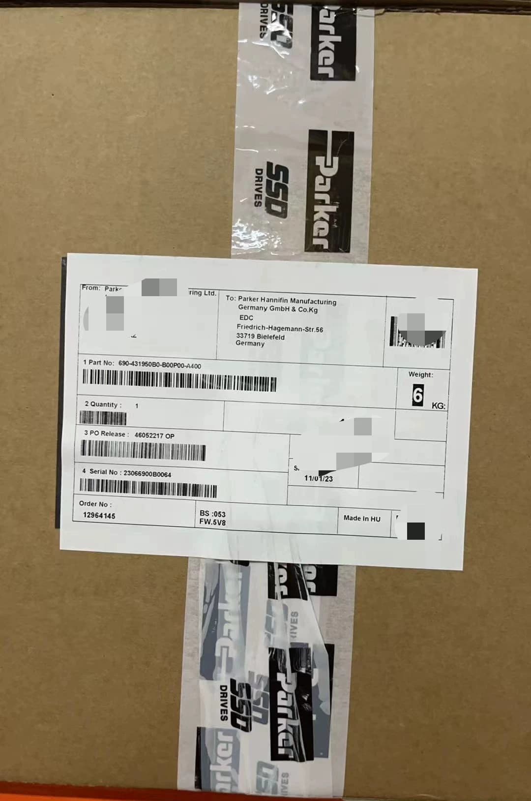 Zcela nový originální Parker 690-431950B0-B00P00-A400 Servopohony s proměnnou frekvencí pohony servomotory ovladače Rychlá dodávka