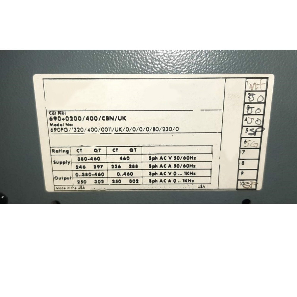 Zcela nový originální Parker 690PG/1320/400/0011/UK/0/0/0/0/B0/230/0 Servopohony Pohony s proměnnou frekvencí Řídící jednotky servomotorů Rychlá dodávka